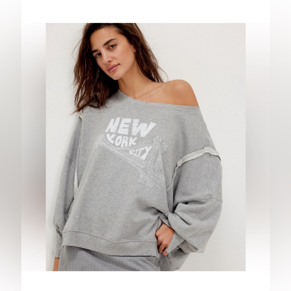 NWT Free People We The Free Camden Pullover New York Combo
